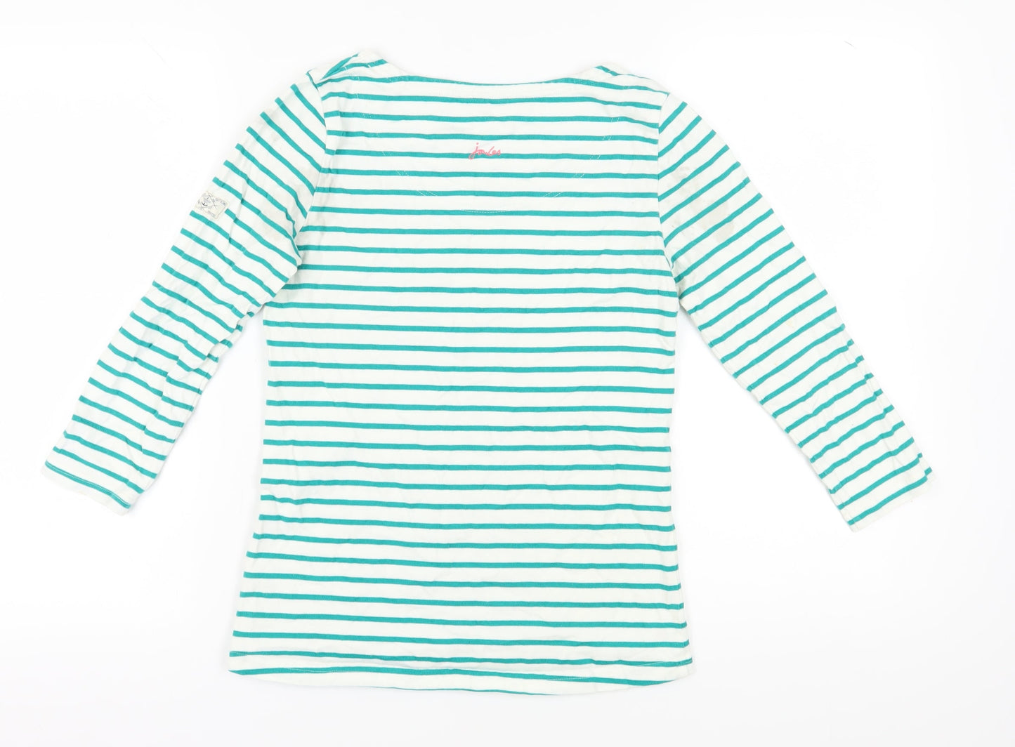 Joules Women's Green Striped T-Shirt XS