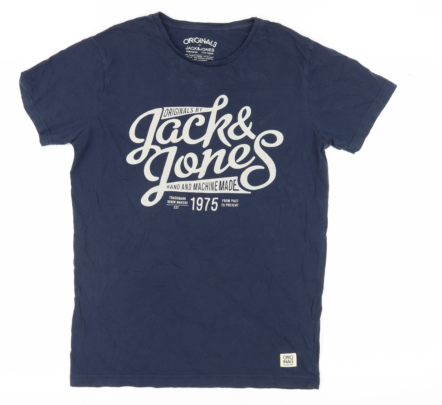 Jack & Jones Men's Blue Graphic T-Shirt Size S