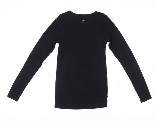 GAP Women's Black XS Basic Long Sleeve T-Shirt
