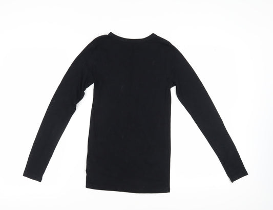 GAP Women's Black XS Basic Long Sleeve T-Shirt