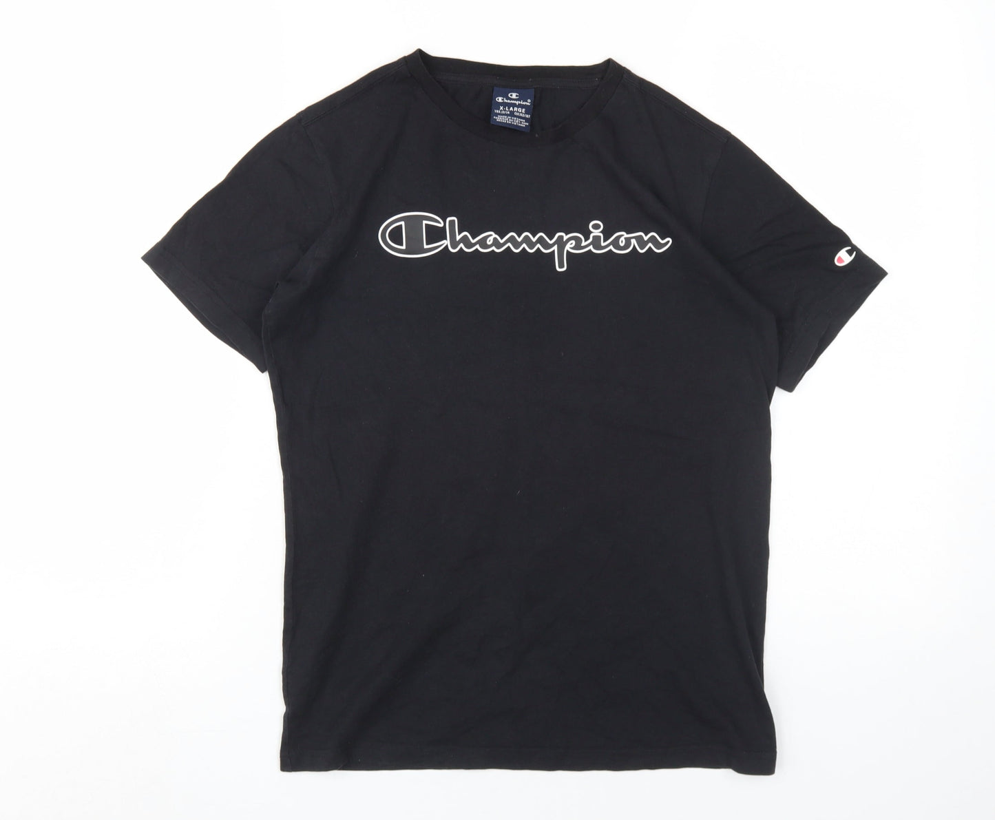 Champion Men's Black XL Crew Neck T-Shirt