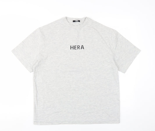HERA Men's Grey XS T-Shirt, Short Sleeve, Crew Neck