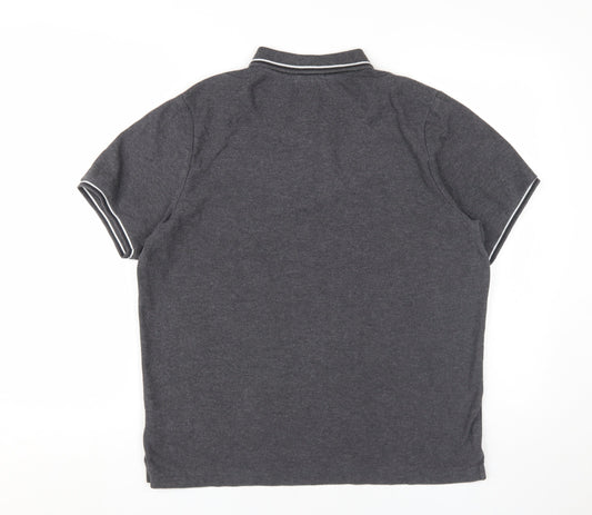 Slazenger Men's Grey Polo, L, Short Sleeve, Casual Wear