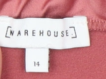 Warehouse Women's Long Pink Pencil Skirt, Size 14