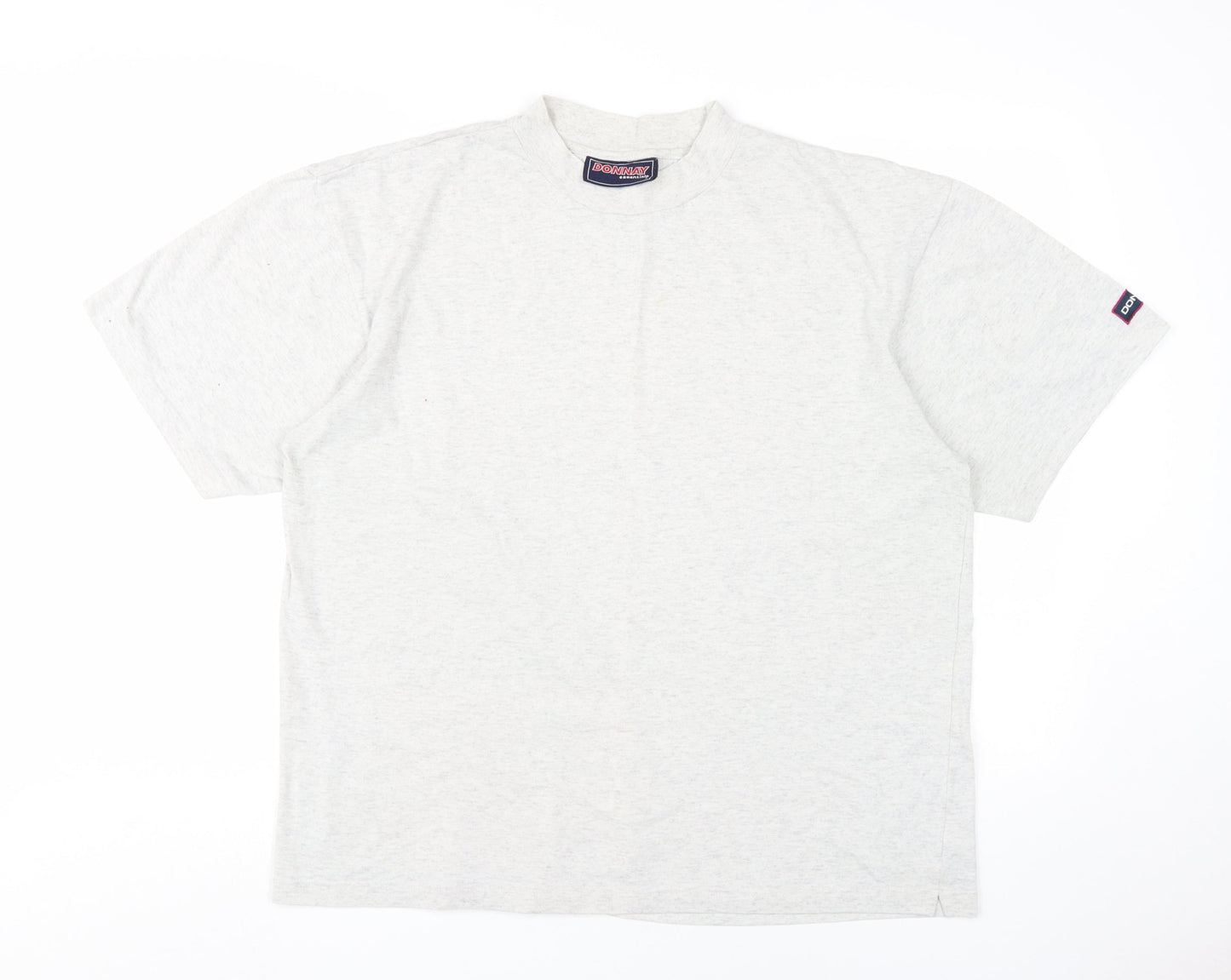 Donnay Men's White Crew Neck T-Shirt, Size L, Short Sleeve
