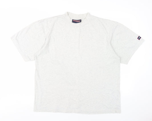Donnay Men's White Crew Neck T-Shirt, Size L, Short Sleeve
