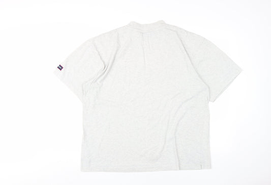 Donnay Men's White Crew Neck T-Shirt, Size L, Short Sleeve