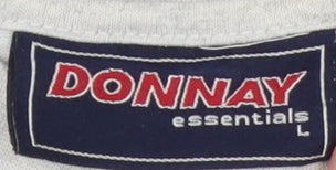 Donnay Men's White Crew Neck T-Shirt, Size L, Short Sleeve