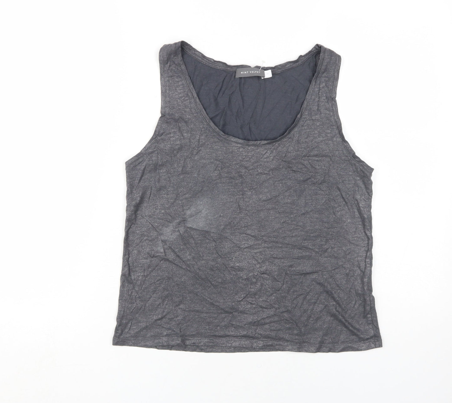 Mint Velvet Women's Grey Scoop Neck Tank Top Size 12
