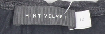 Mint Velvet Women's Grey Scoop Neck Tank Top Size 12