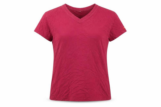 Womens UK Size M DKNY Red 100% Cotton T-Shirt