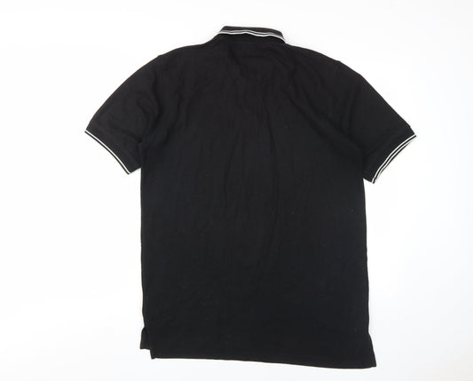 Umbro Men's Black XL Polo Shirt Solid Short Sleeve Casual