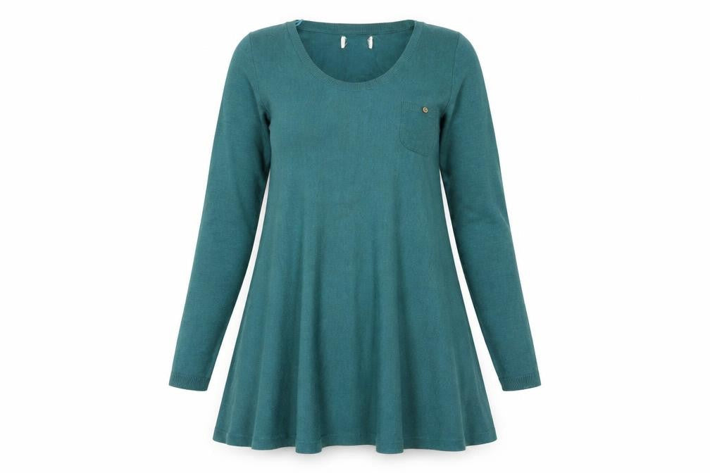 Next Women's Green Size 8 Long Sleeve Knit Dress