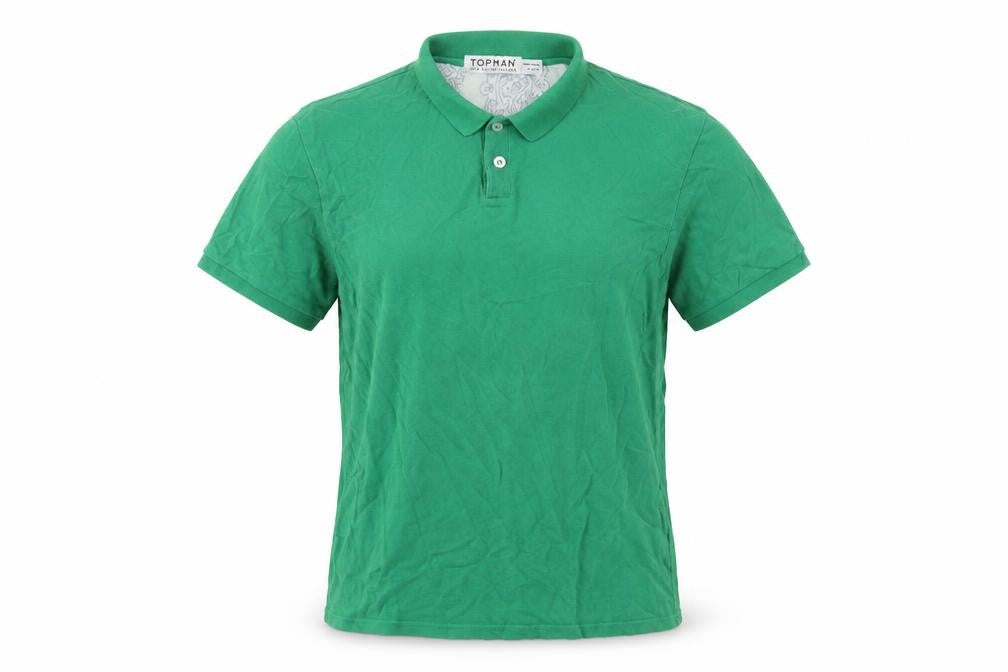 Topman Men's Green M Polo Shirt Regular Fit