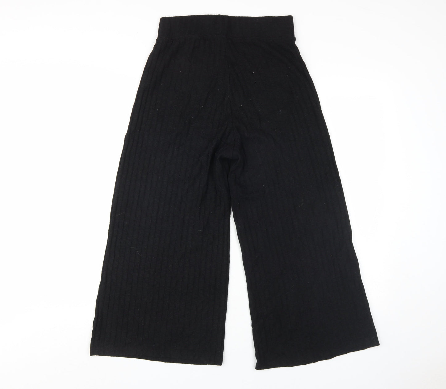 Stradivarius Women’s Black Wide-Leg Trousers S