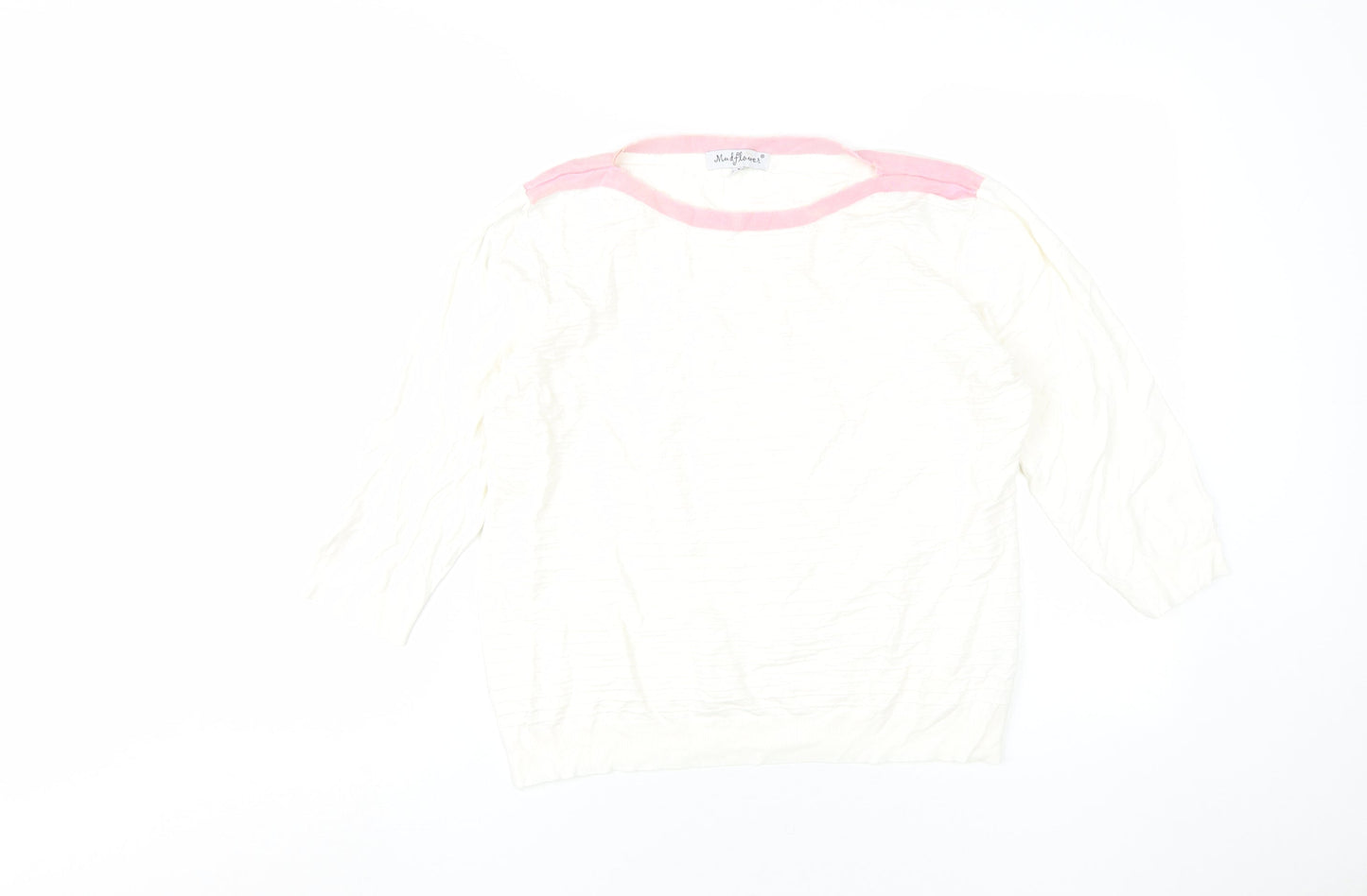 Mudflower Women's Ivory Jumper L 3/4 Sleeve