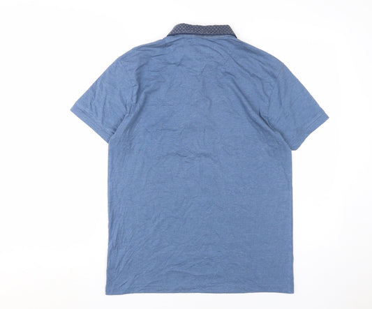 Steel & Jelly Men's Blue Polo Shirt M, Short Sleeve Casual