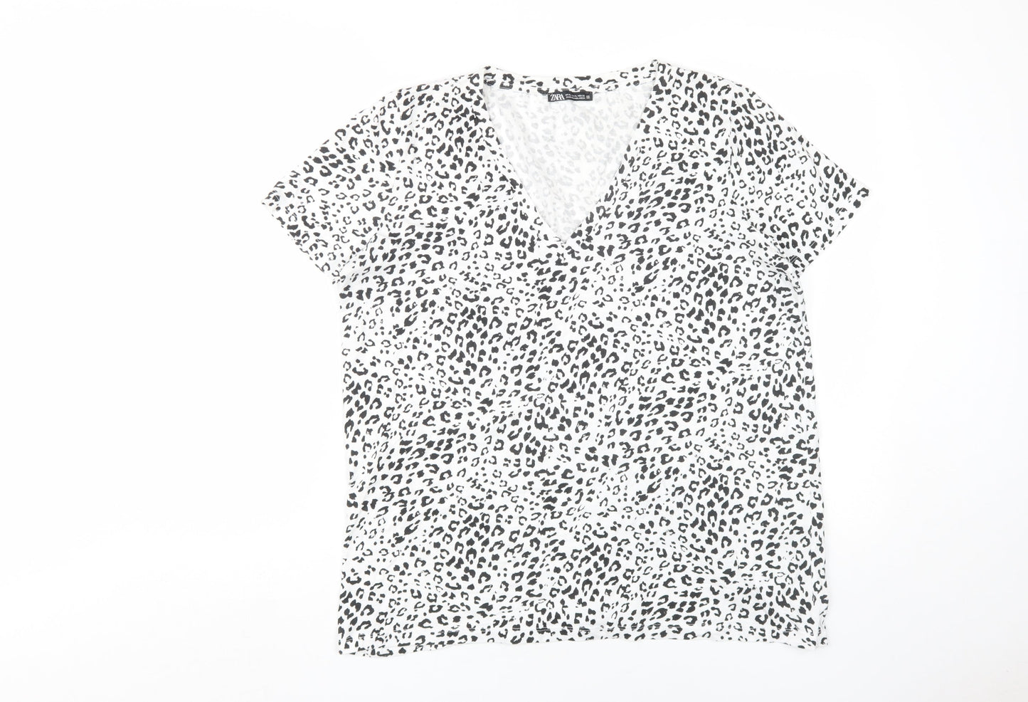 Zara Women's Multicoloured Animal Print T-Shirt L
