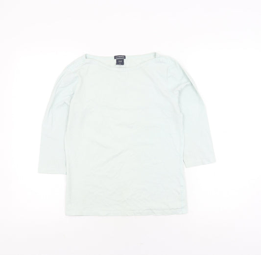 GAP Women's White T-Shirt Size S 3/4 Sleeve Classic