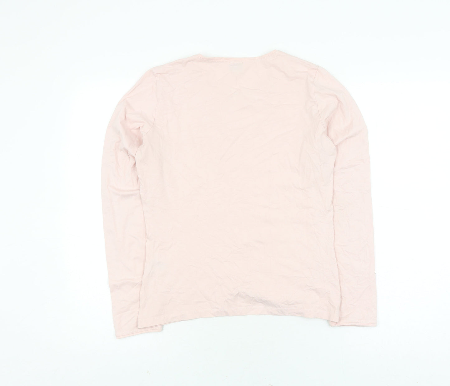Viyella Women's Pink Basic Long Sleeve T-Shirt