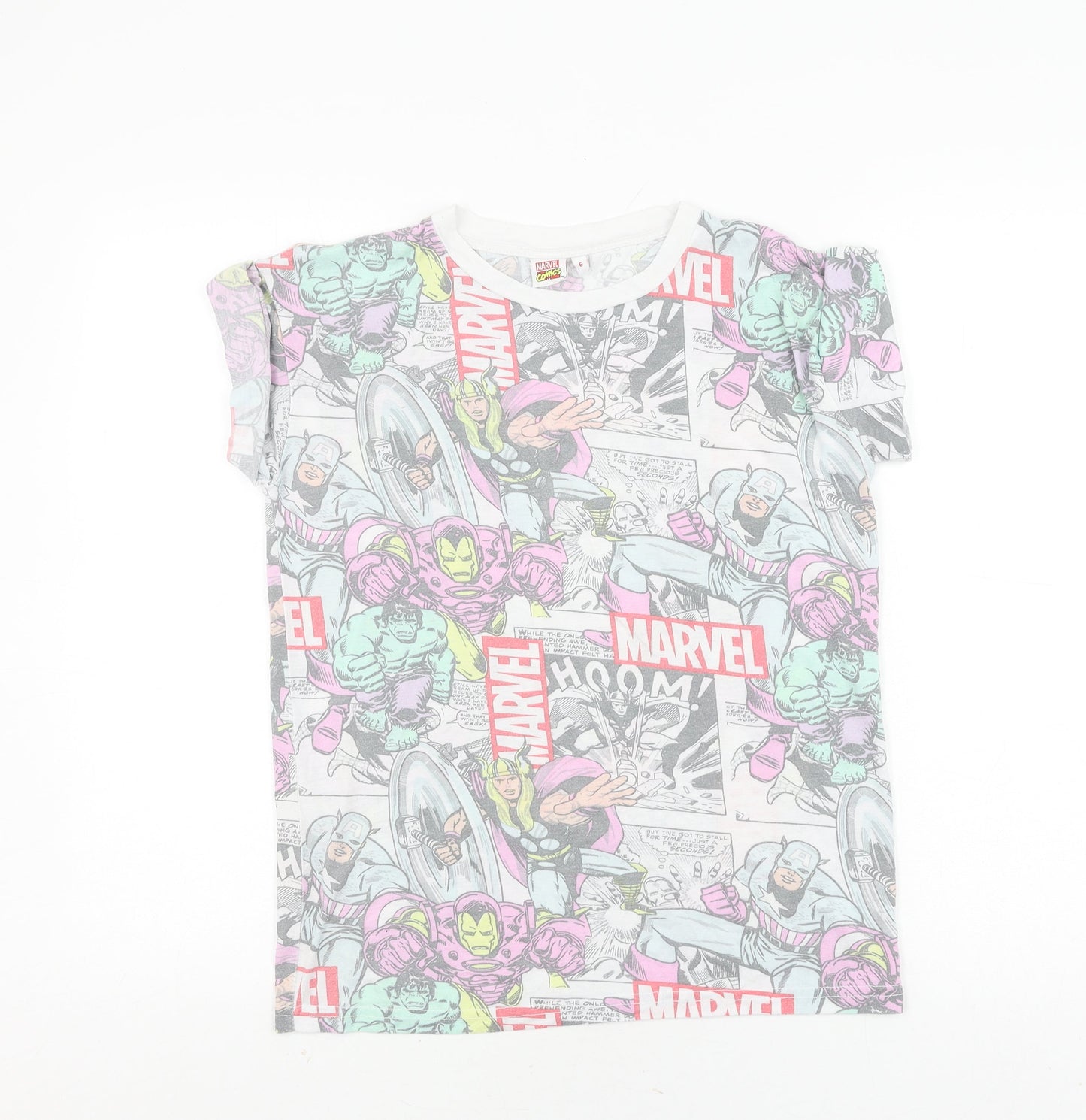 Marvel Comics Unisex Multicoloured T-Shirt Size 6