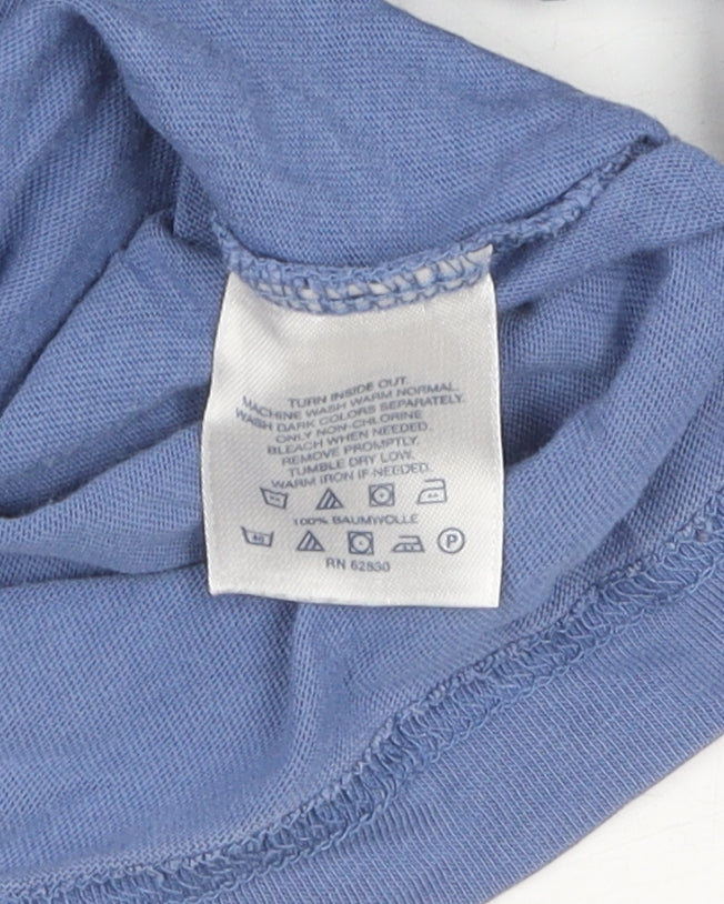 Lands' End Men's Blue Pullover Cotton Sweatshirt L