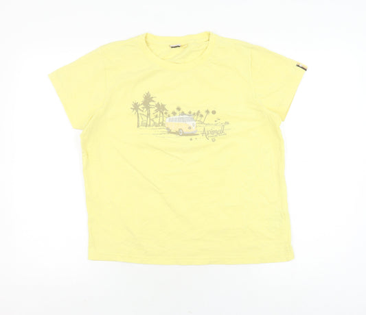 Animal Women's Yellow Short Sleeve Beach T-Shirt