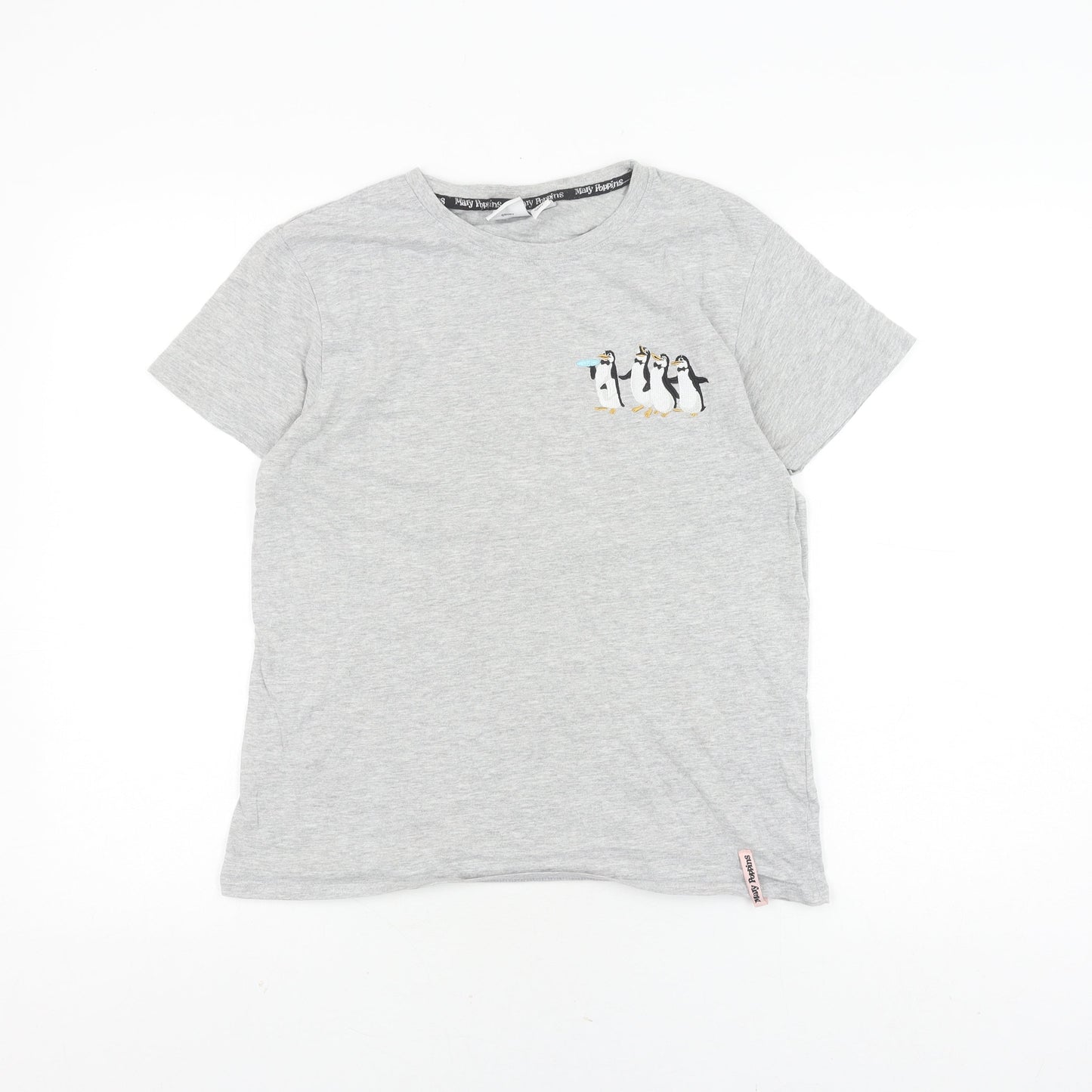 Disney Women's Grey S Crew Neck T-Shirt Mary Poppins