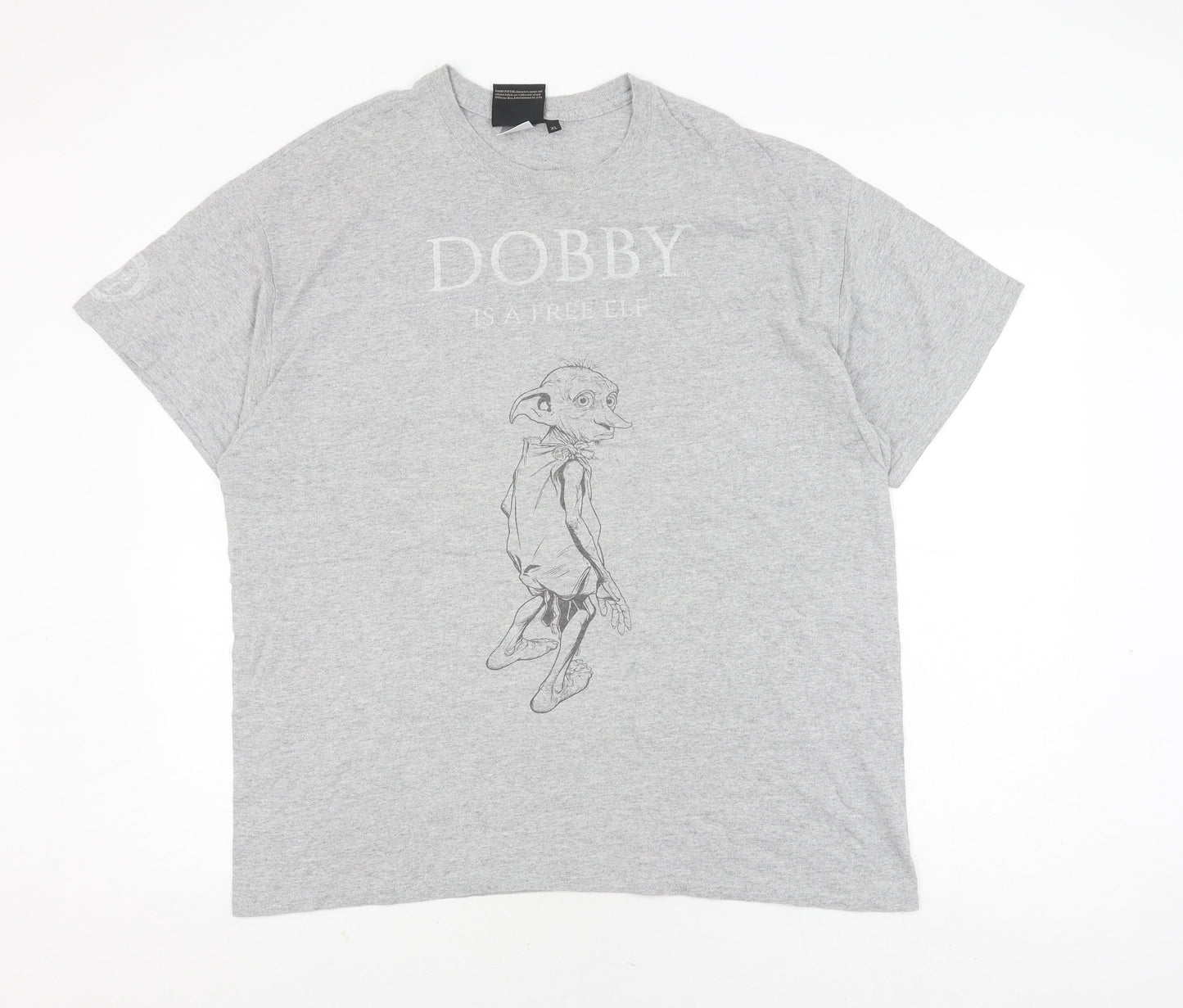 Harry Potter Grey T-Shirt XL Dobby Graphic Print