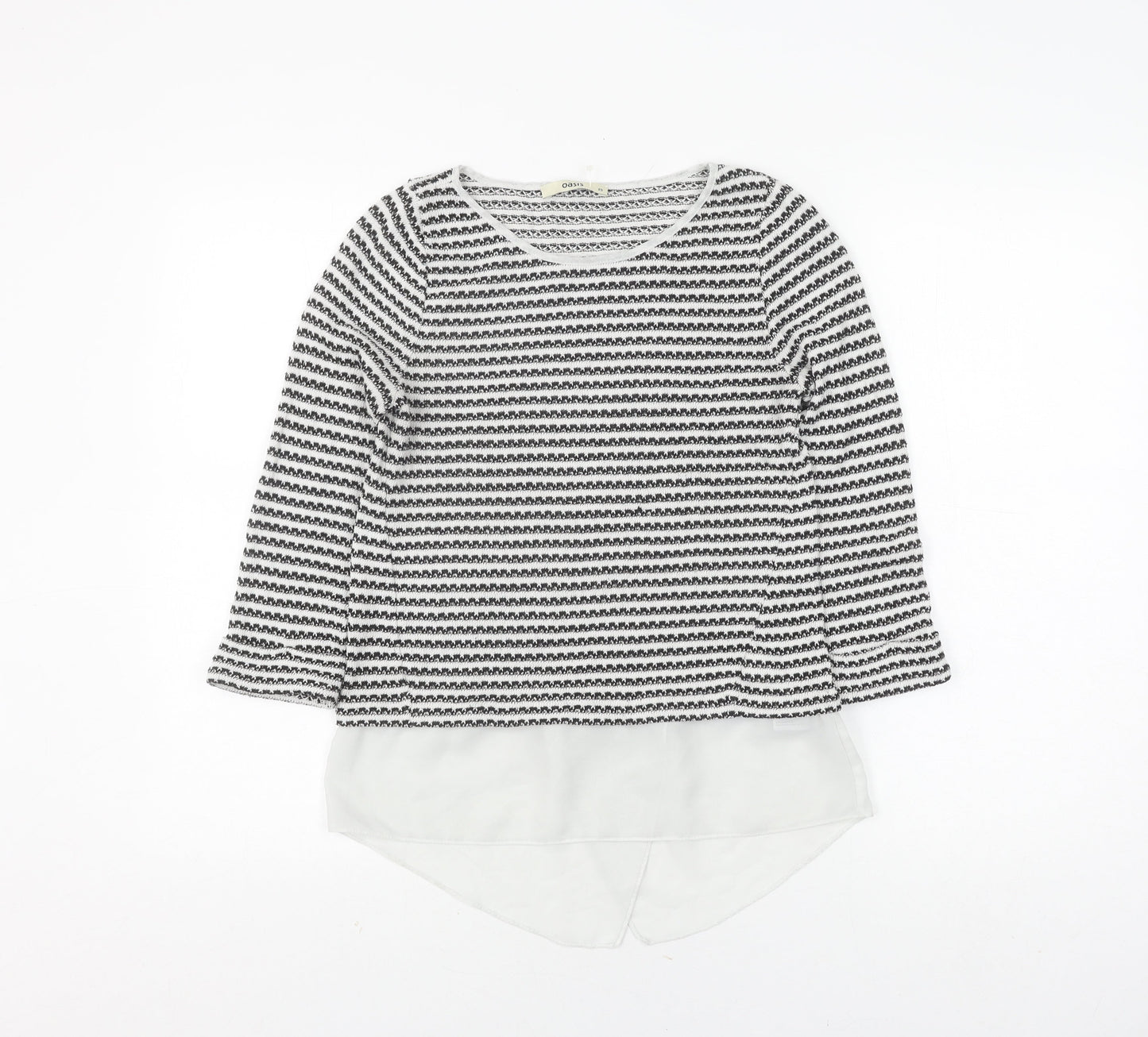 Oasis Women's Black Striped Knit Camisole Blouse XS