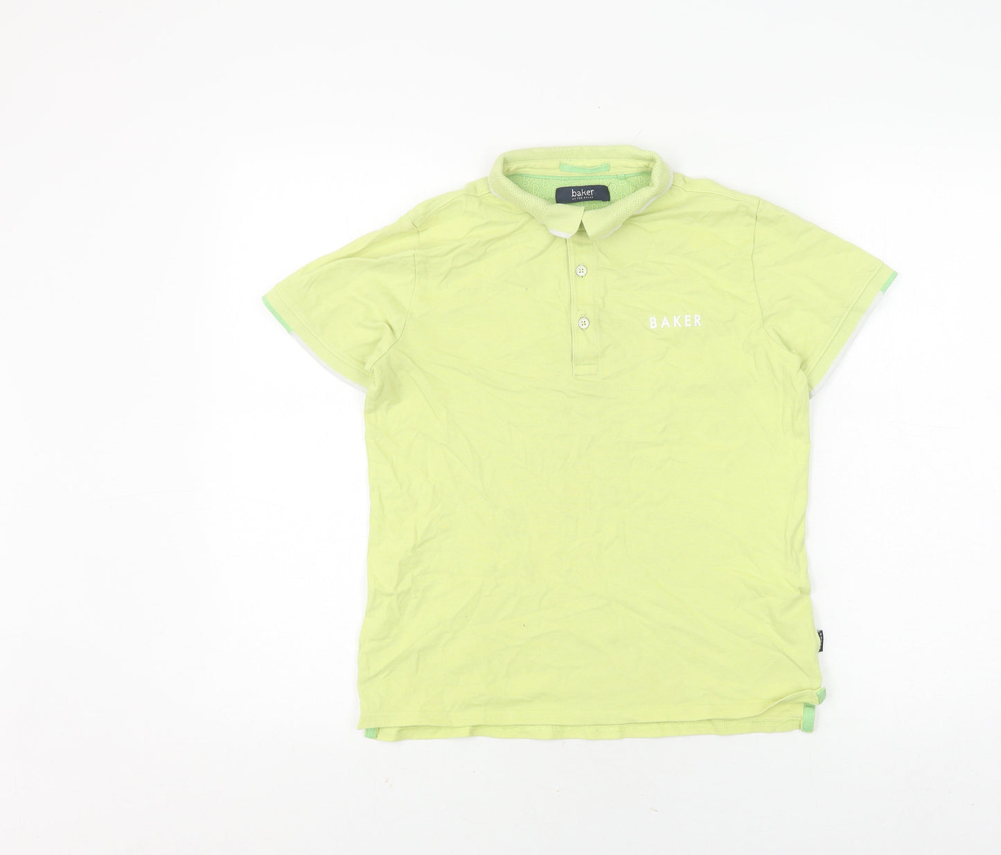 Baker by Ted Baker Boys Green Polo Shirt 12 Years Short Sleeve