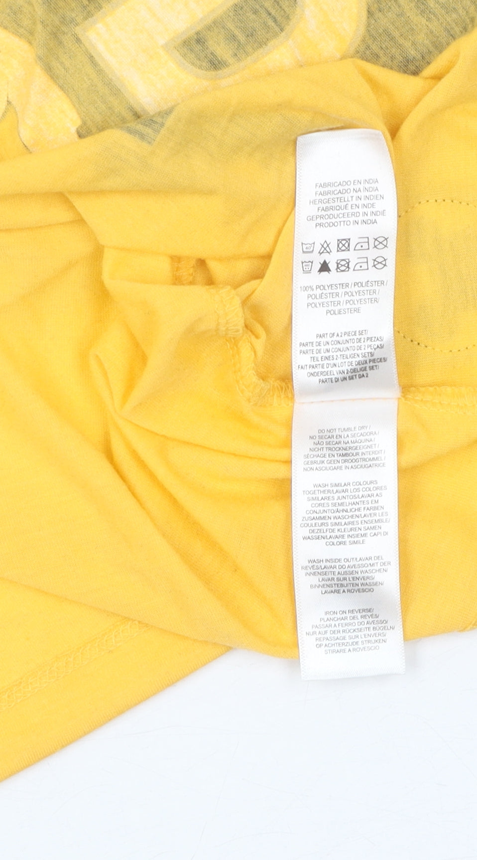 Disney Women's Yellow Cartoon Crew Neck T-Shirt M