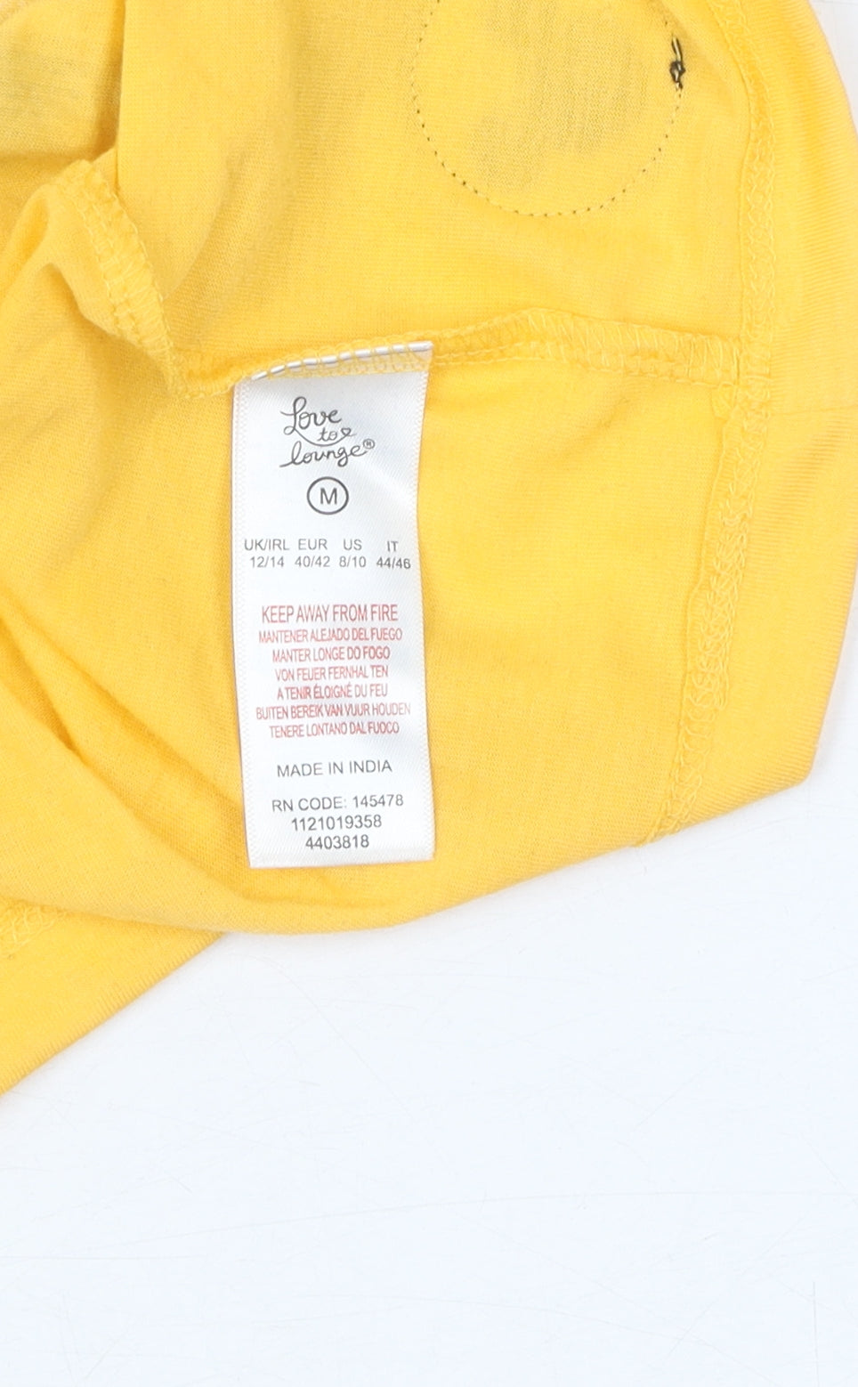 Disney Women's Yellow Cartoon Crew Neck T-Shirt M