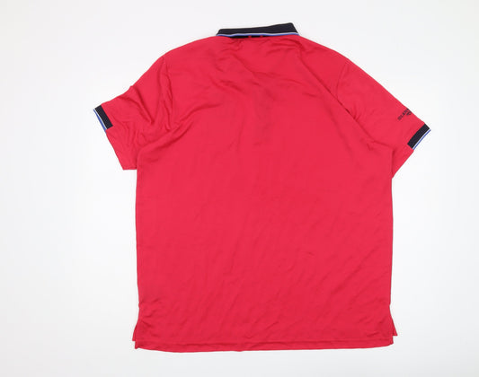 Glenmuir Men's Red Golf Polo, XL, Moisture Wicking