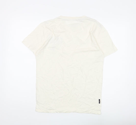 Joules Men's White Graphic Print Cotton T-Shirt S