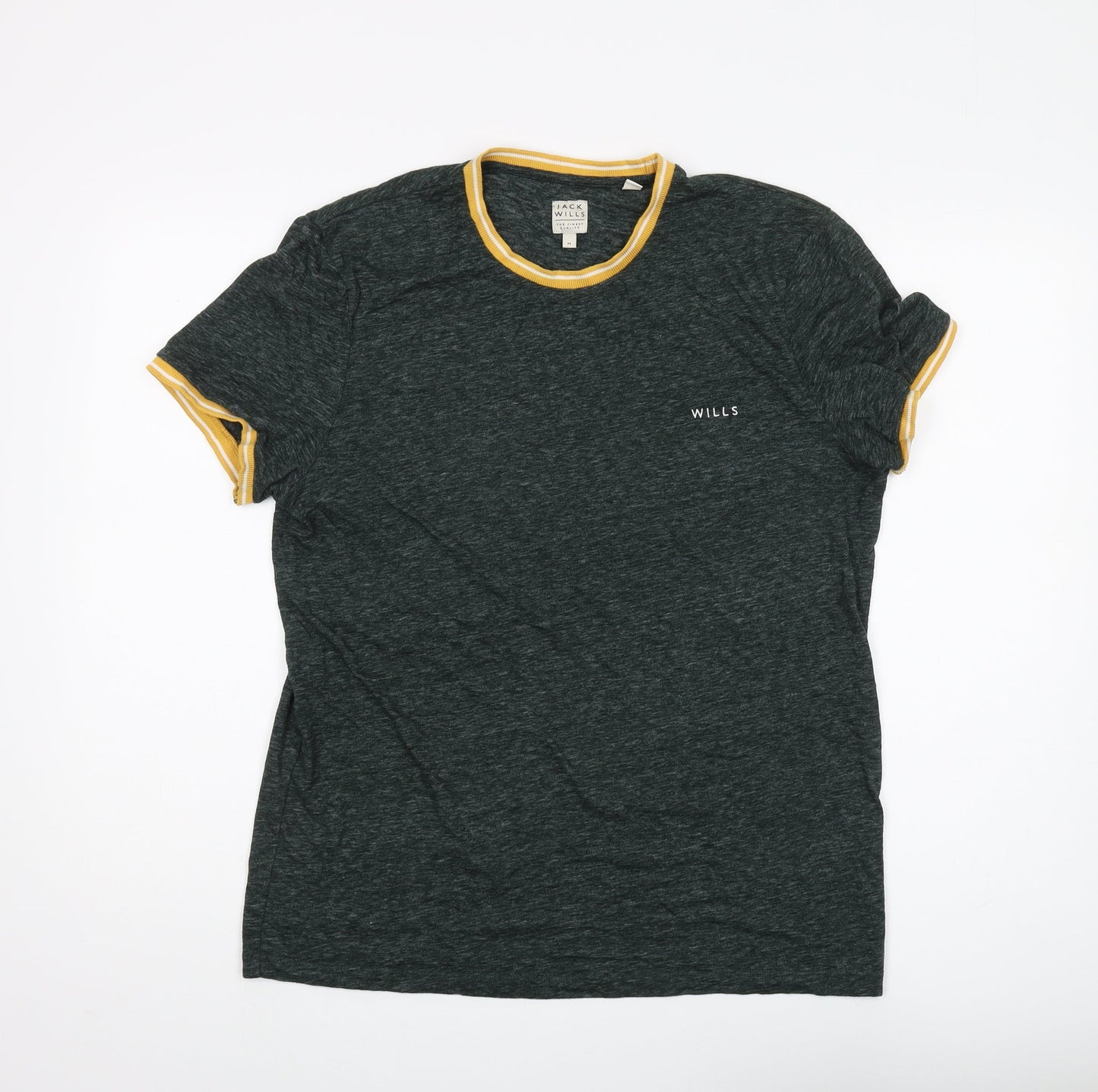 Jack Wills Men's Green T-Shirt Medium