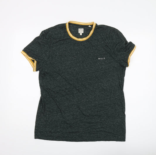 Jack Wills Men's Green T-Shirt Medium