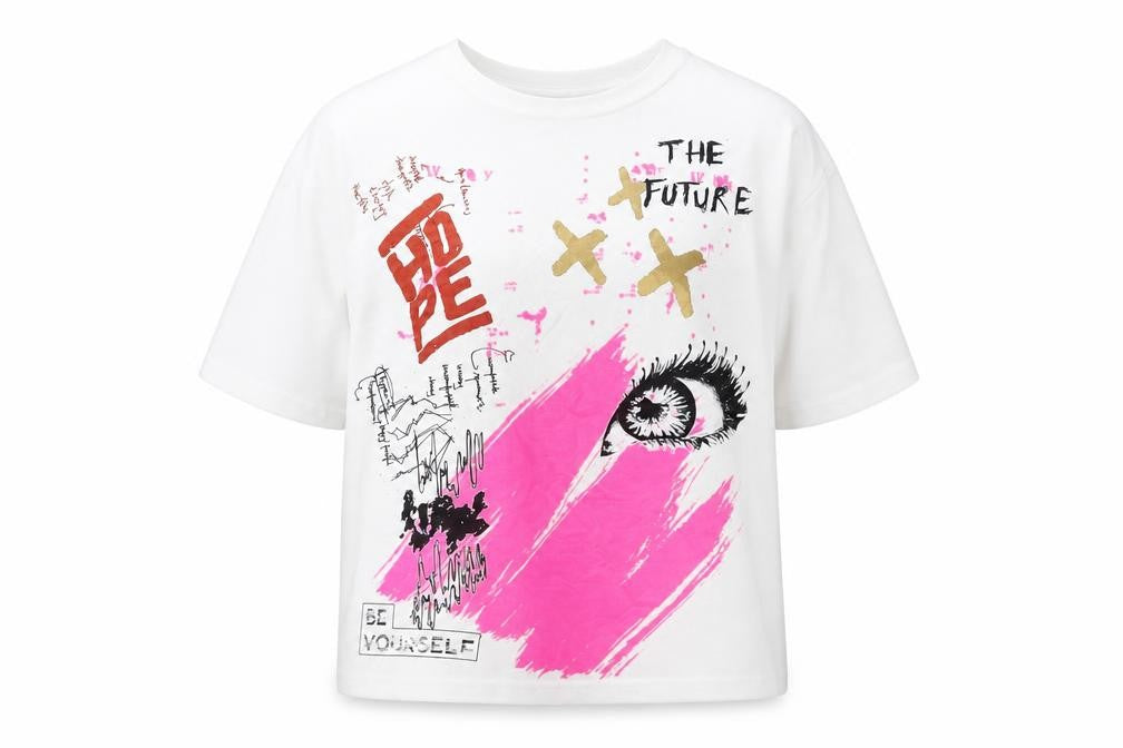 Carpe Diem Women's White Graphic T-Shirt, M, Casual Art Style