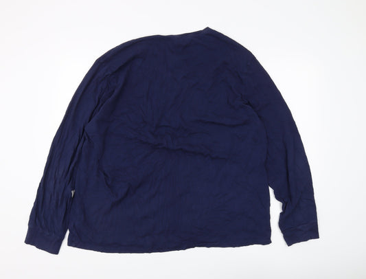 Ralph Lauren Men's XL Blue Long Sleeve Cotton T-Shirt