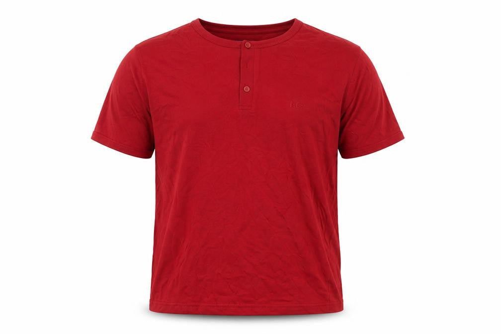 Unisex Adultss UK Size S Lee Cooper Red Polyester Blend T-Shirt