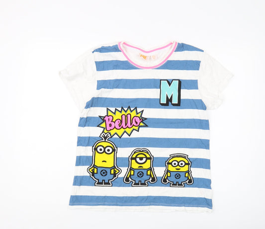 Despicable Me Teens Striped T-Shirt, Size L, Cartoon Themed