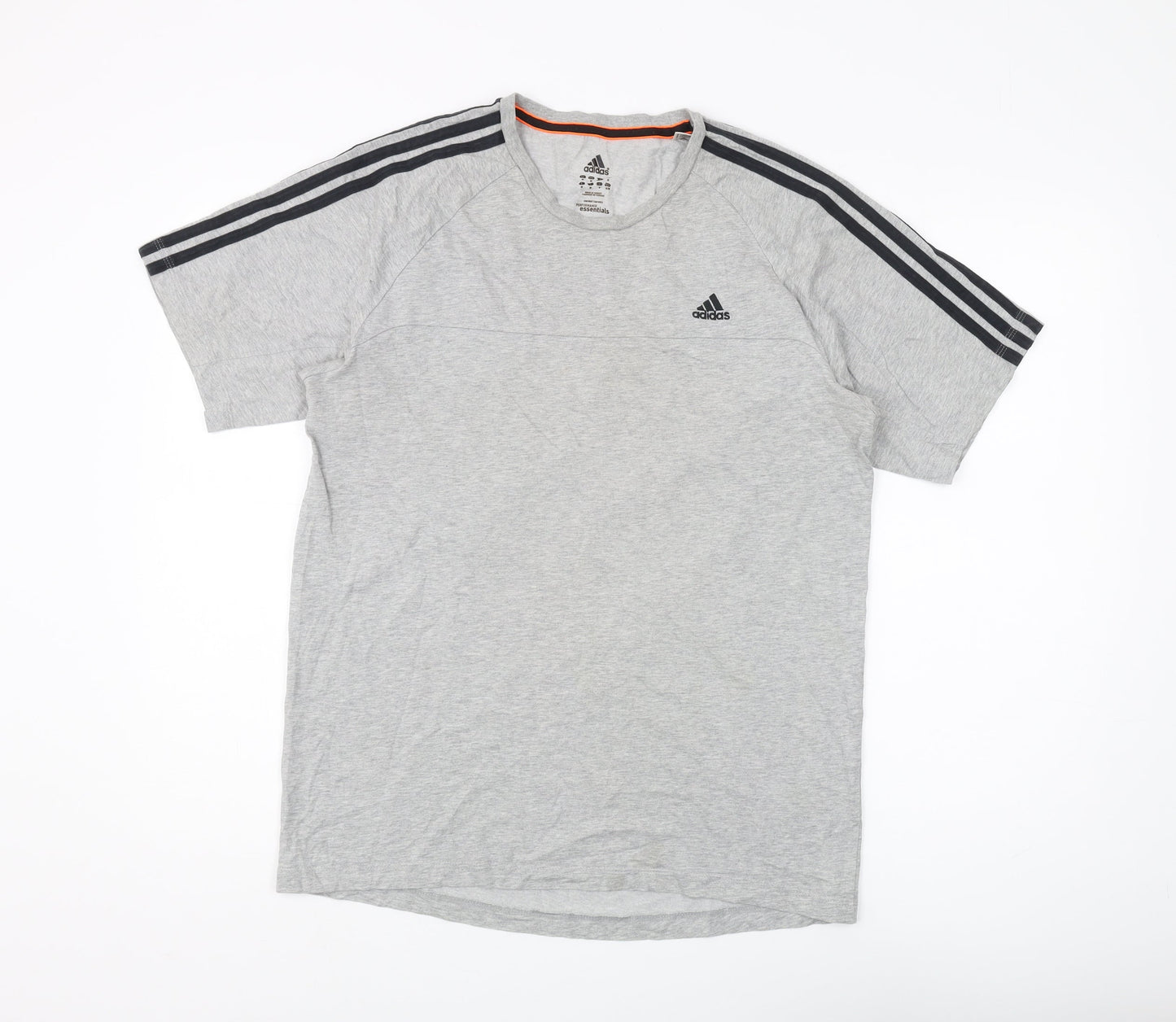 Adidas Men’s Grey Short Sleeve T-Shirt, Size M