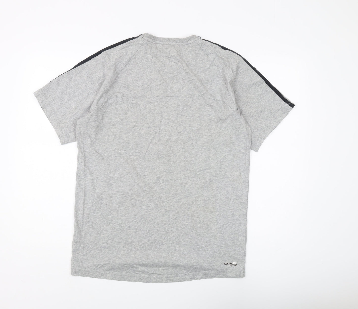 Adidas Men’s Grey Short Sleeve T-Shirt, Size M