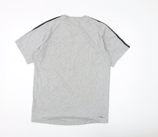 Adidas Men’s Grey Short Sleeve T-Shirt, Size M