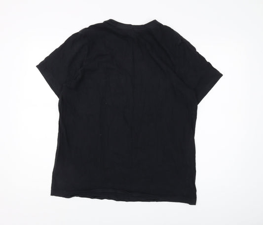 Nike Men's Black Cotton T-Shirt L - Classic Fit