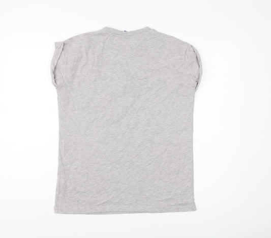 Superman Women's Grey T-Shirt, Size 10, Crew Neck Relaxed