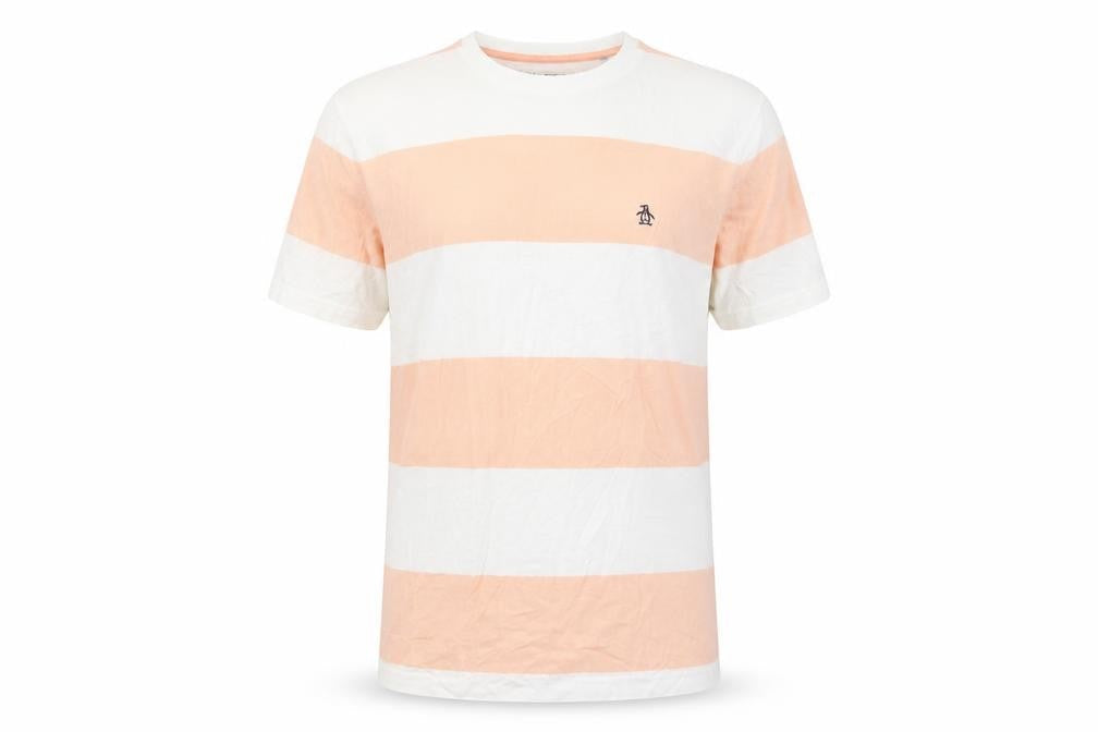 Penguin Men’s Multicoloured Striped Cotton T-Shirt L