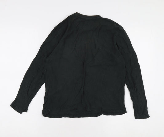 Firetrap Boys Black Long Sleeve Logo T-Shirt 13 Years