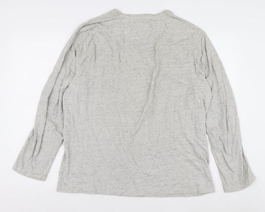 Farah Men's Grey XL Long Sleeve Cotton T-Shirt