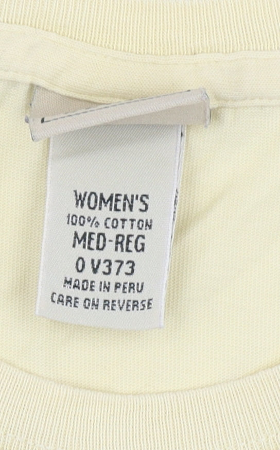 L.L. Bean Women's Beige M Basic Cotton T-Shirt